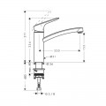 Змішувач для кухні одноважільний Hansgrohe LOGIS 160 71832000 - Фото 1